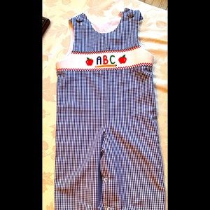 Toddler Boys Smocked School Longall